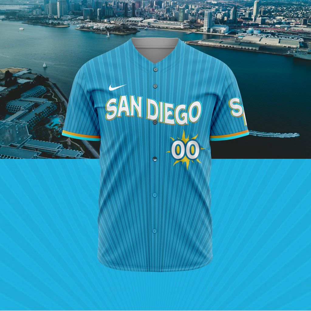 MLB San Diego Padres Special City Connect Design Baseball Jersey - SDP035