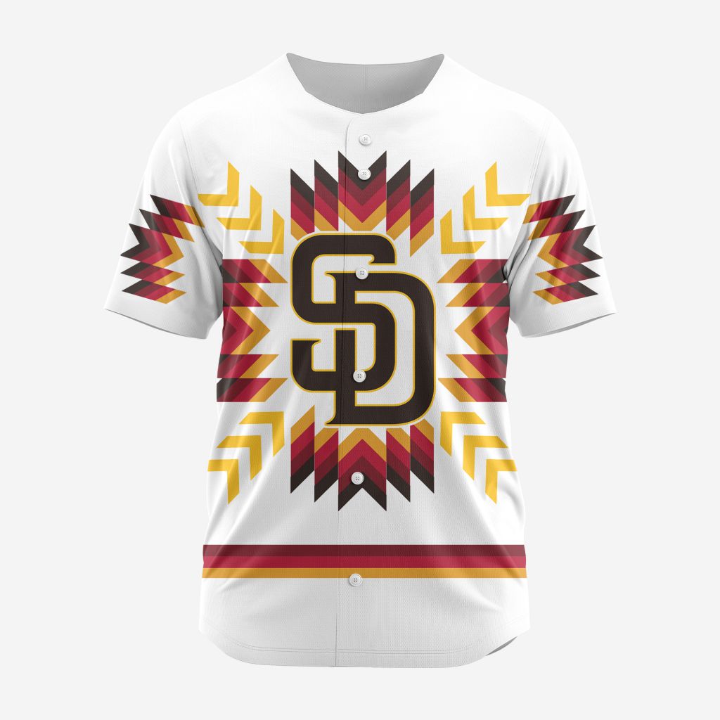 MLB San Diego Padres Special Native Design Baseball Jersey - SDP051