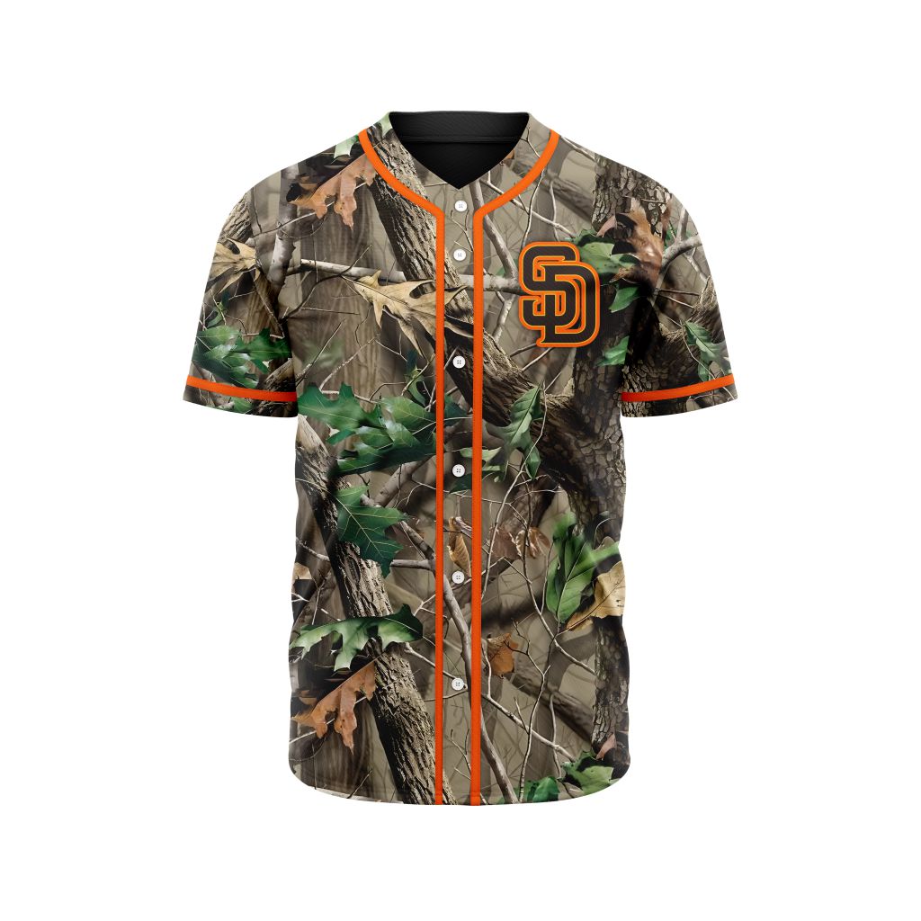 MLB San Diego Padres Special Realtree Camo Hunting Baseball Jersey - SDP057