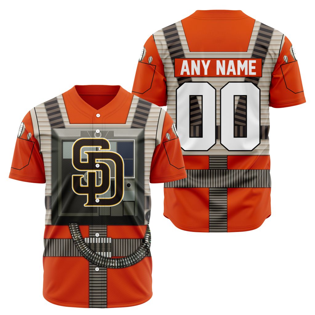 MLB San Diego Padres Special Star Wars Rebel Pilot Design Baseball Jersey - SDP061