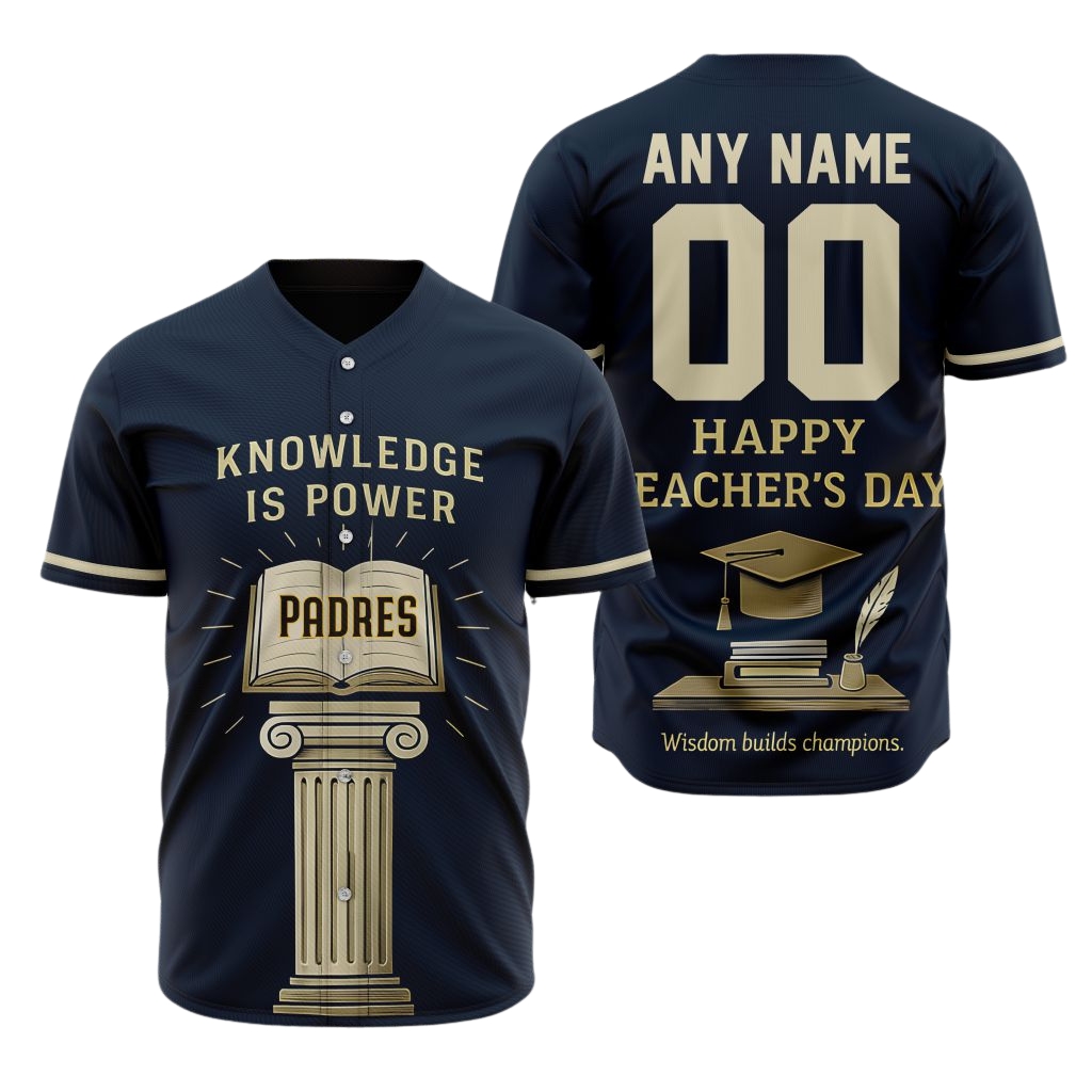 Premium MLB San Diego Padres Happy Teacher’s Day Baseball Jersey - SDP093