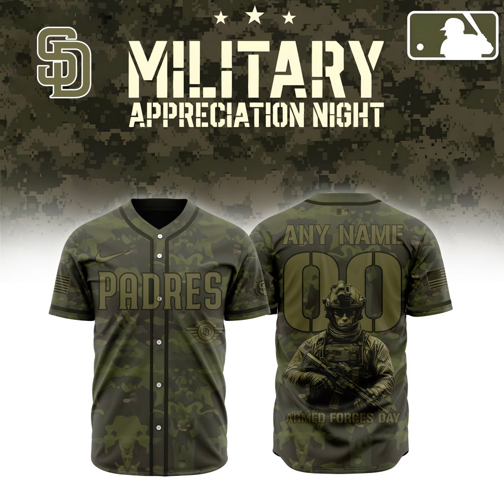Premium MLB San Diego Padres Military Appreciation Month Baseball Jersey - SDP097