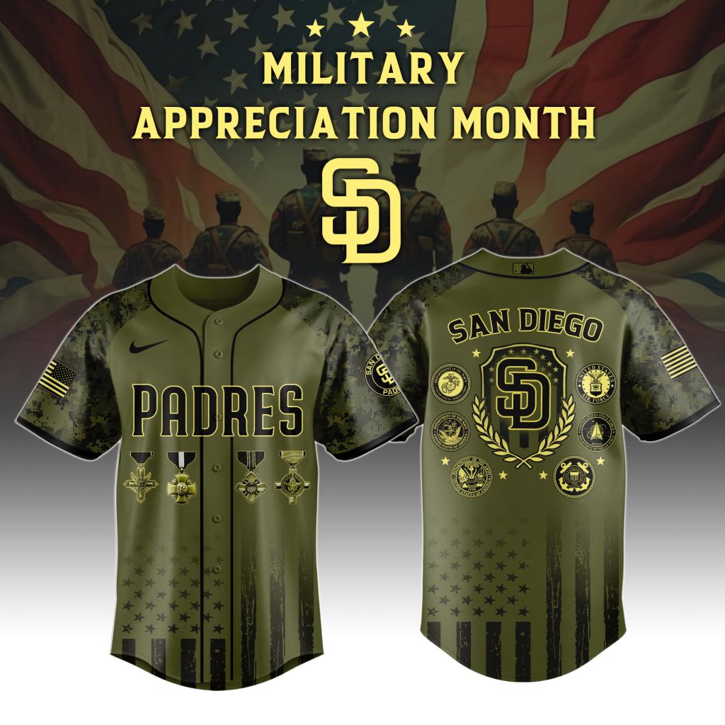 Premium MLB San Diego Padres Celebrate Military Appreciation Baseball Jersey - SDP085