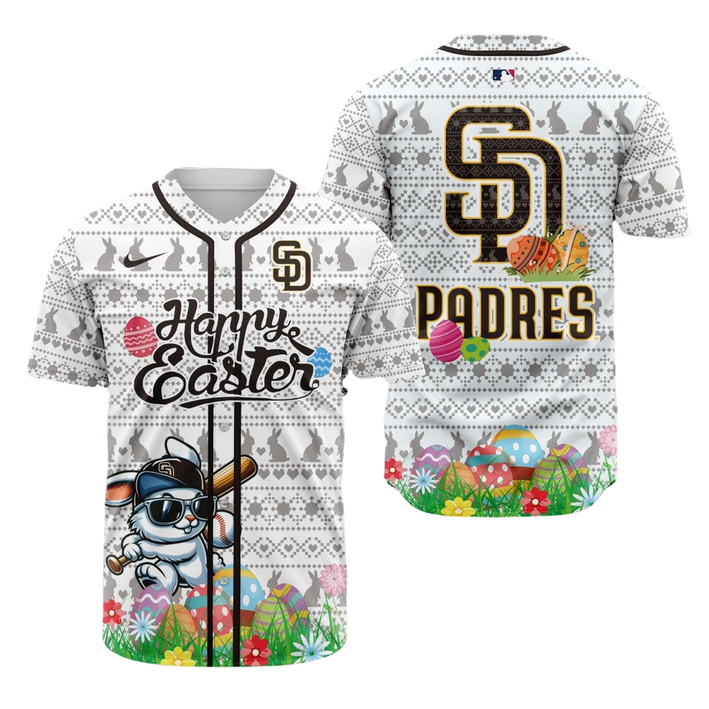 Premium MLB San Diego Padres Happy Easter Baseball Jersey - SDP088