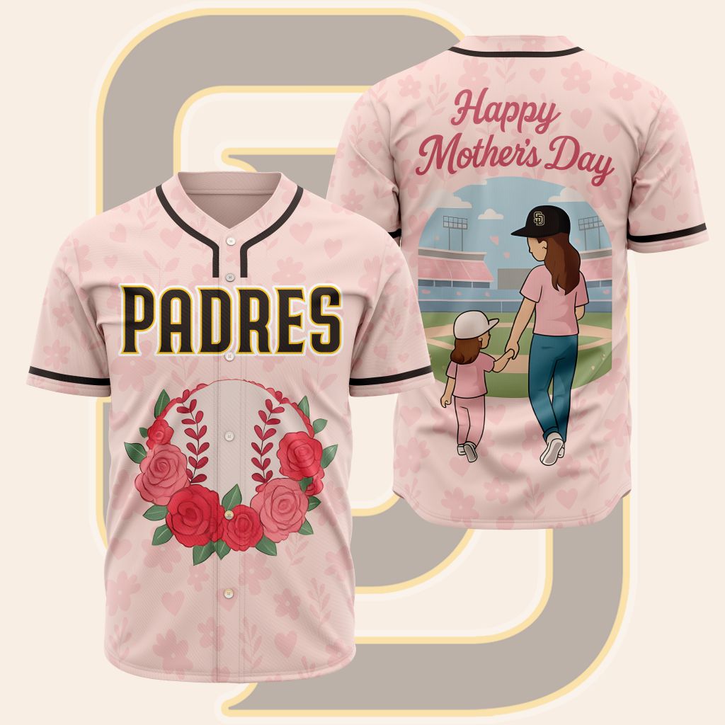 Premium MLB San Diego Padres Happy Mother’s Day Baseball Jersey - SDP092