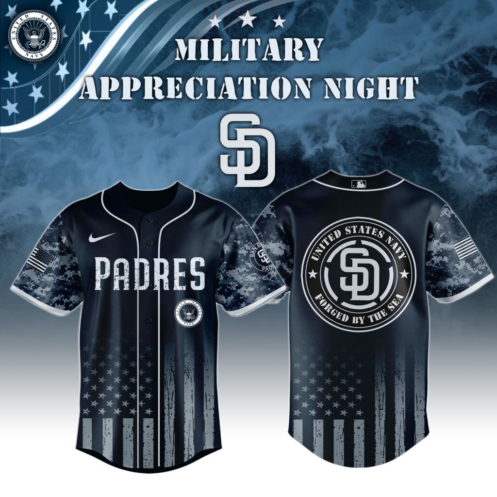 Premium MLB San Diego Padres Navy Military Appreciation Baseball Jersey - SDP098
