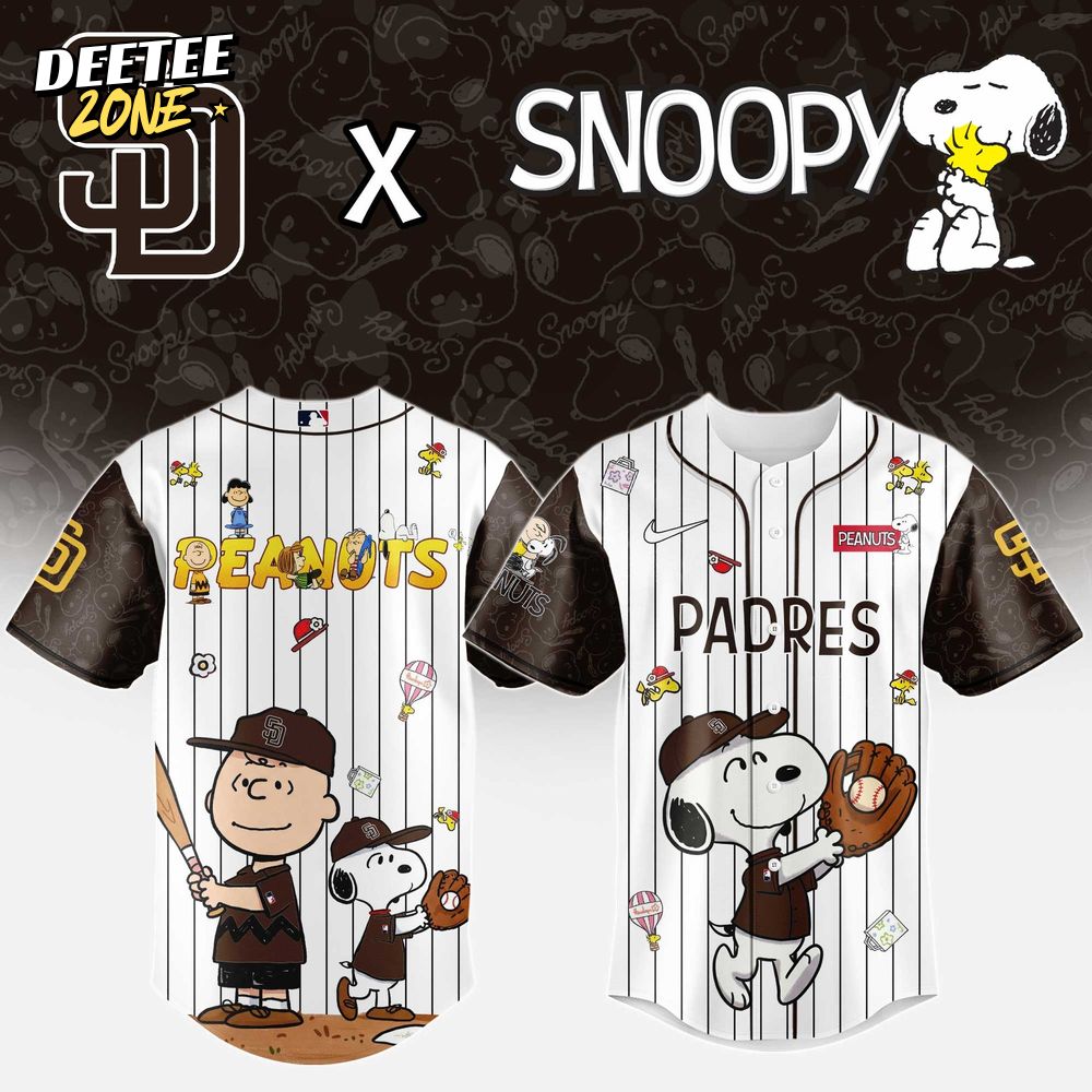 Premium MLB San Diego Padres Peanuts 75th Anniversary Baseball Jersey - SDP099