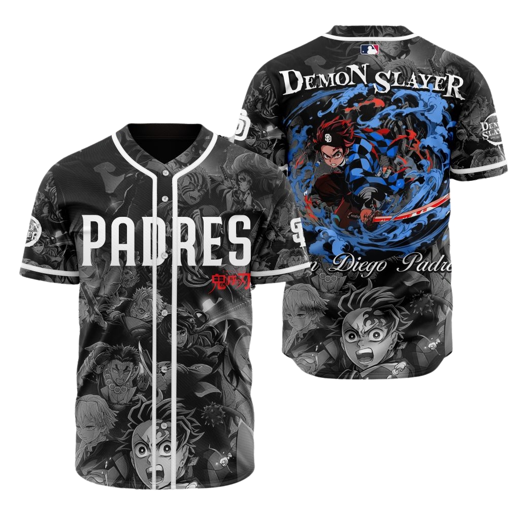 Premium MLB San Diego Padres X Demon Slayer Baseball Jersey - SDP0107
