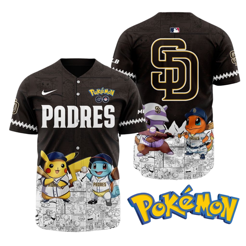 Premium MLB San Diego Padres X Pokemon Jersey - SDP0118