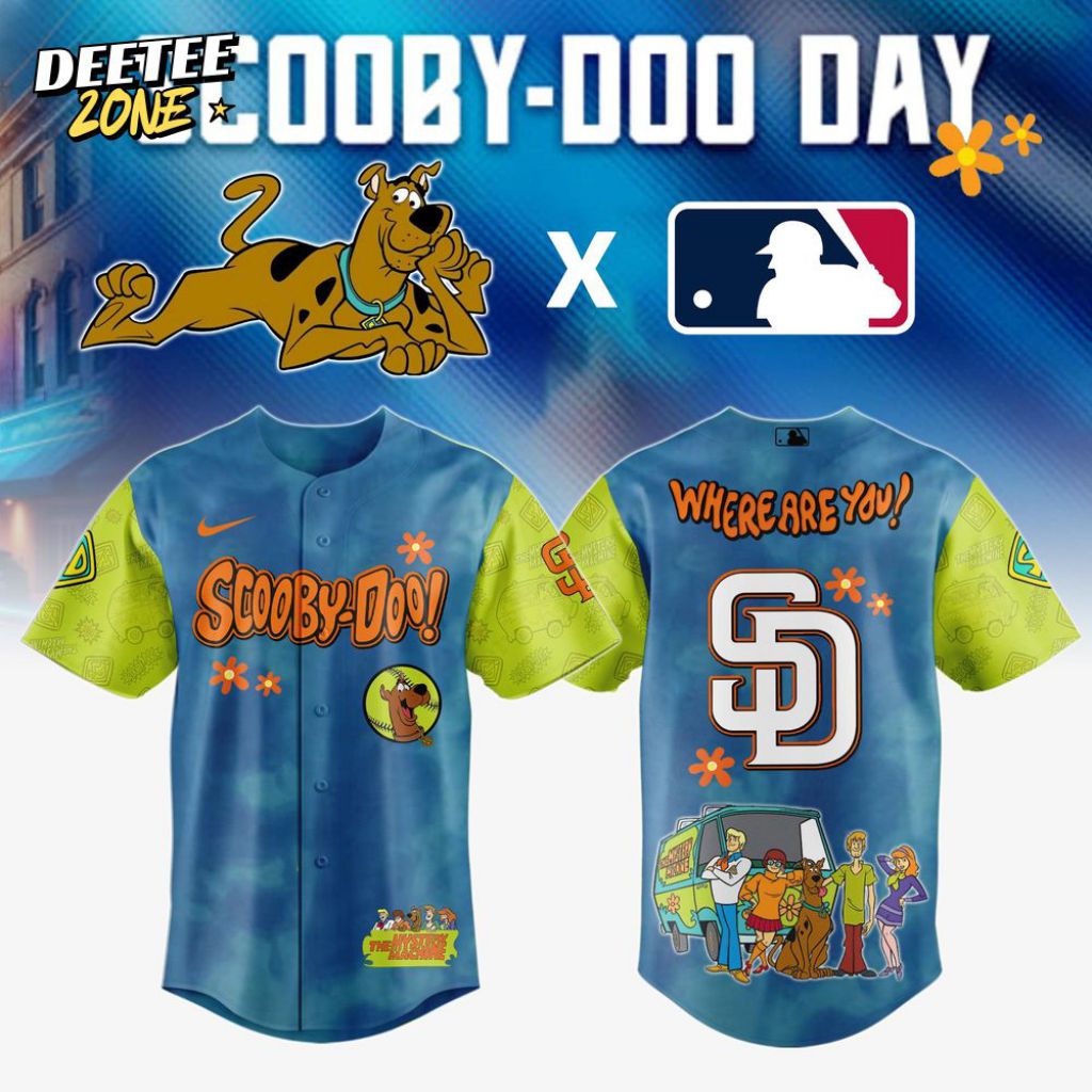 Premium MLB San Diego Padres X Scooby-Doo Baseball Jersey - SDP0120