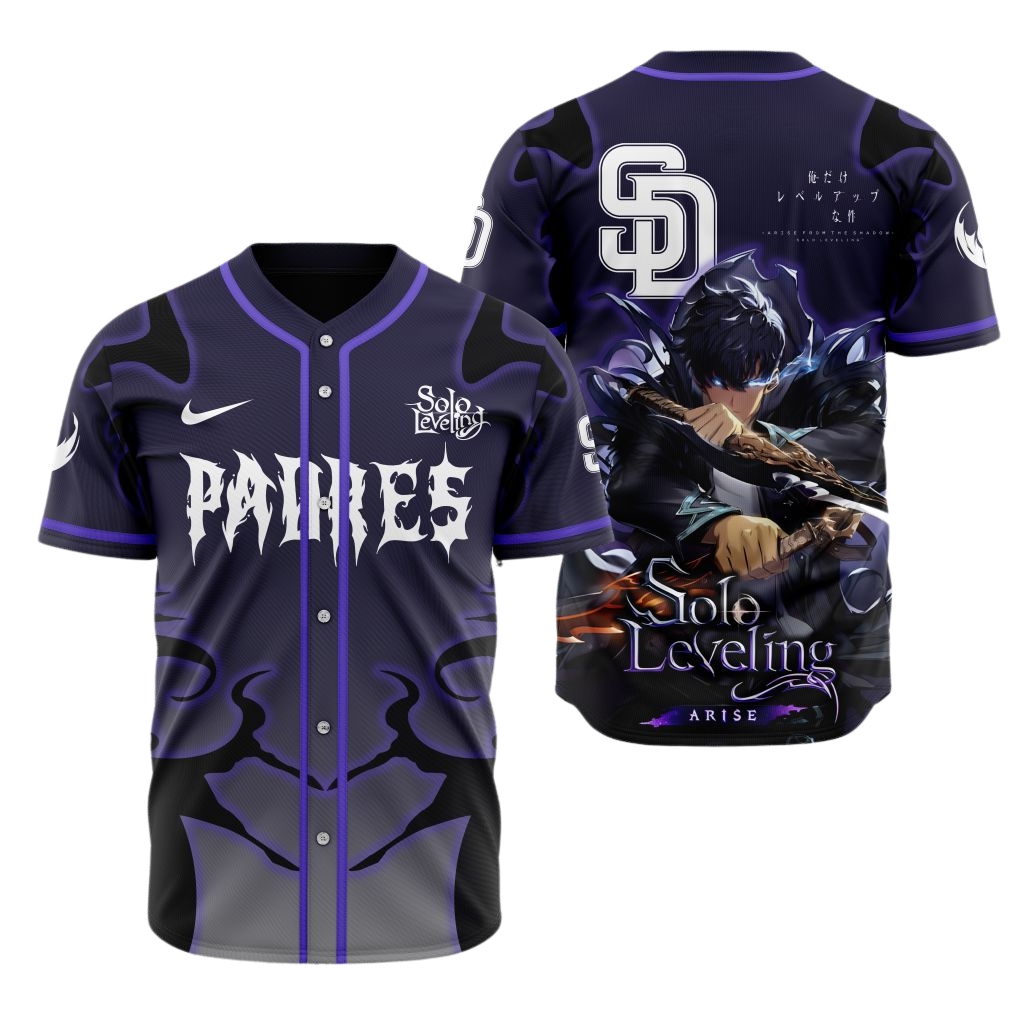 Premium MLB San Diego Padres X Solo Leveling Baseball Jersey - SDP0121