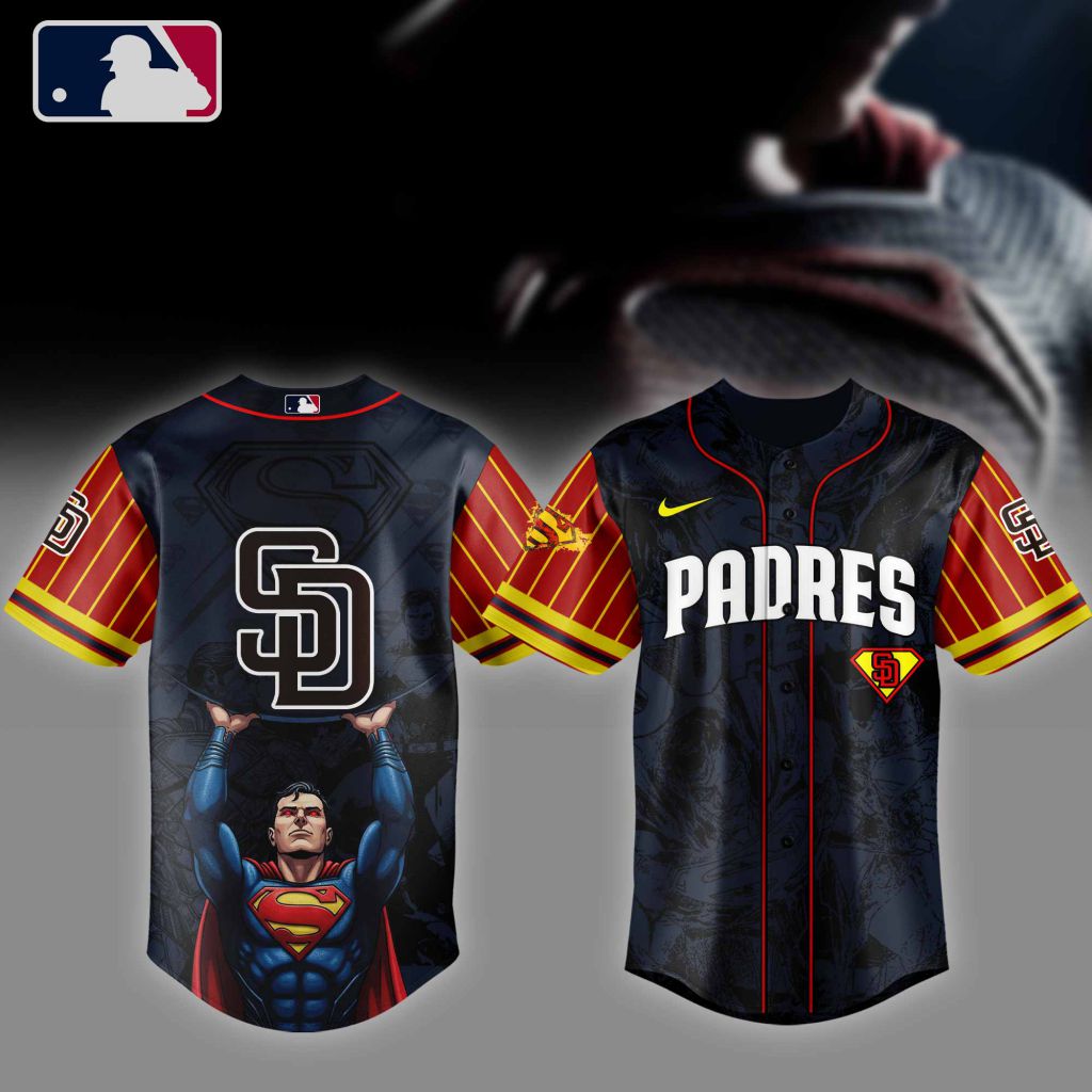 Premium MLB San Diego Padres X Superman Baseball Jersey - SDP0127