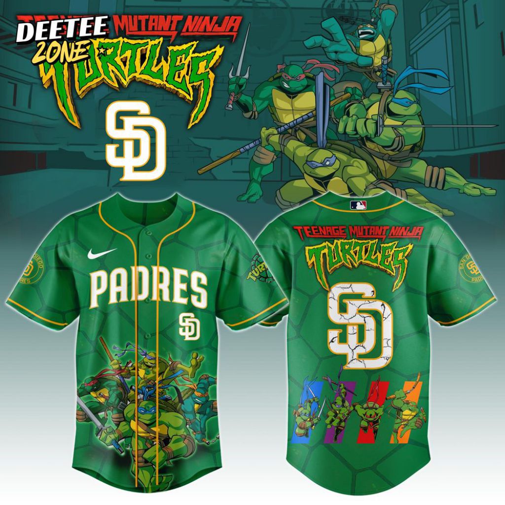 Premium MLB San Diego Padres X Teenage Mutant Ninja Turtles Baseball Jersey - SDP0128