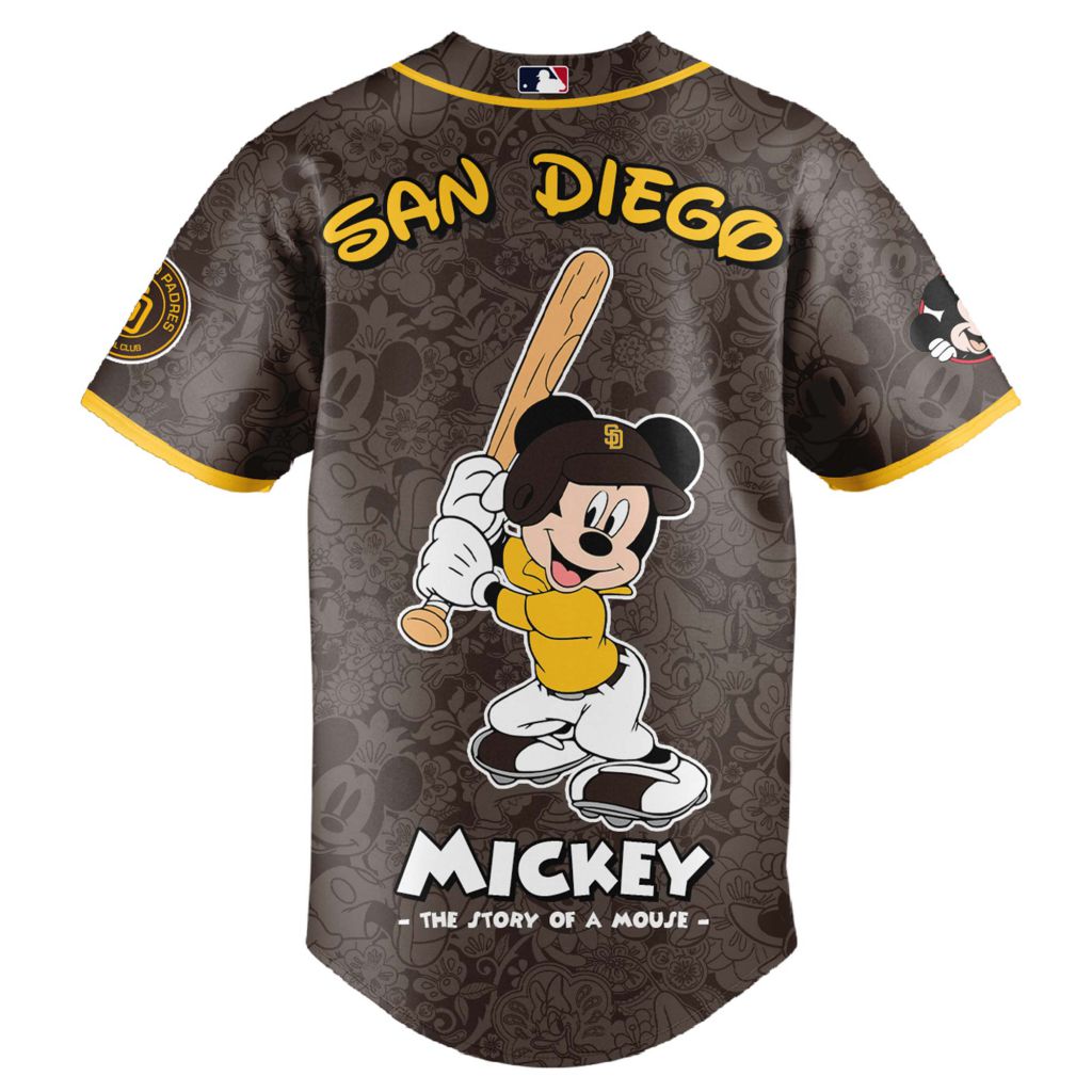 Premium MLB San Diego Padres X Mickey Mouse Baseball Jersey - SDP076