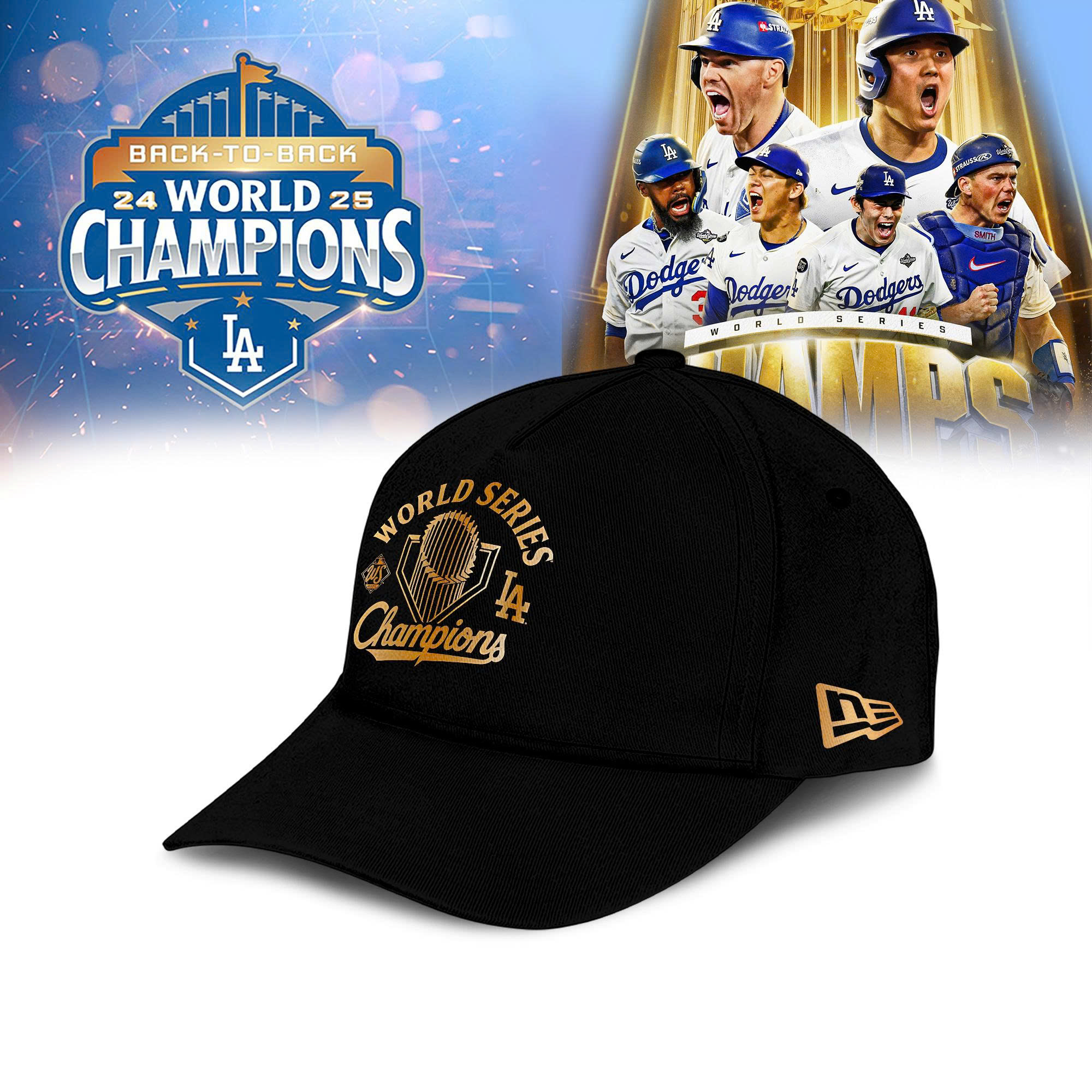 Los Angeles Dodgers 2025 World Series Champions Cap - RP003