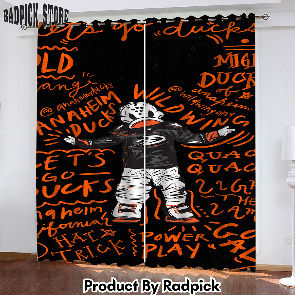 Radpick Anaheim Ducks Hockey League Curtain For Living Room Bedroom Window Treatment 1 RP8522455