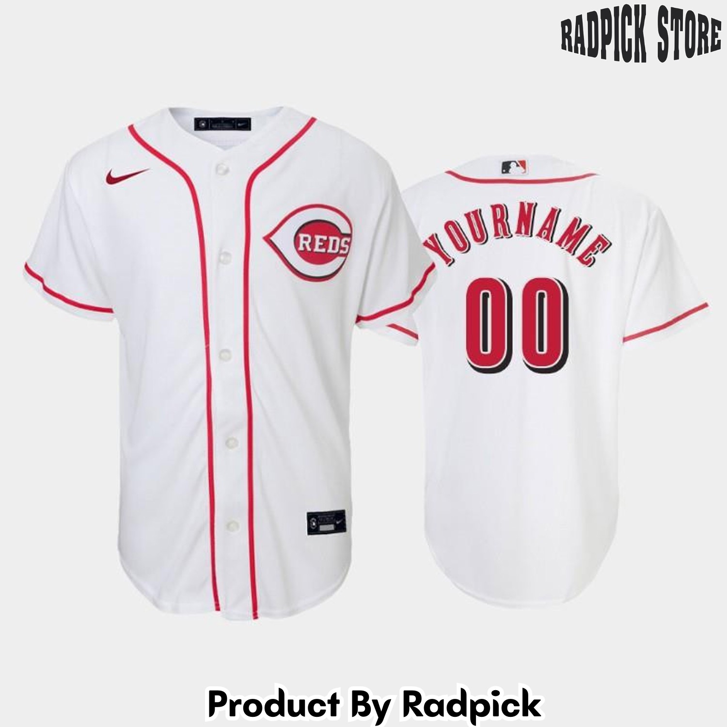 00 Custom Youth Reds Home White Baseball Jersey - RP2920520