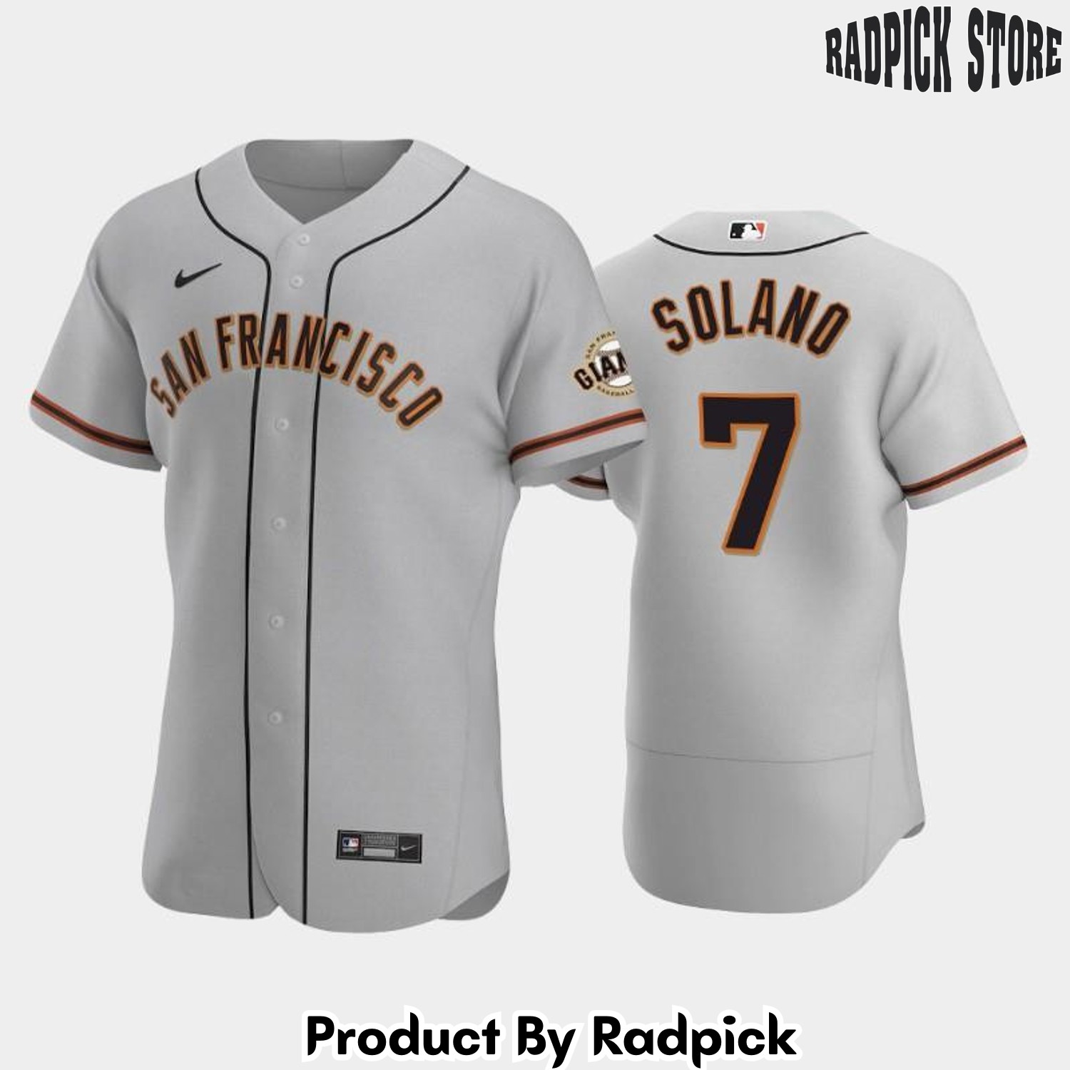 7 Donovan Solano Gray Road San Francisco Giants Baseball Jersey - RP2925664