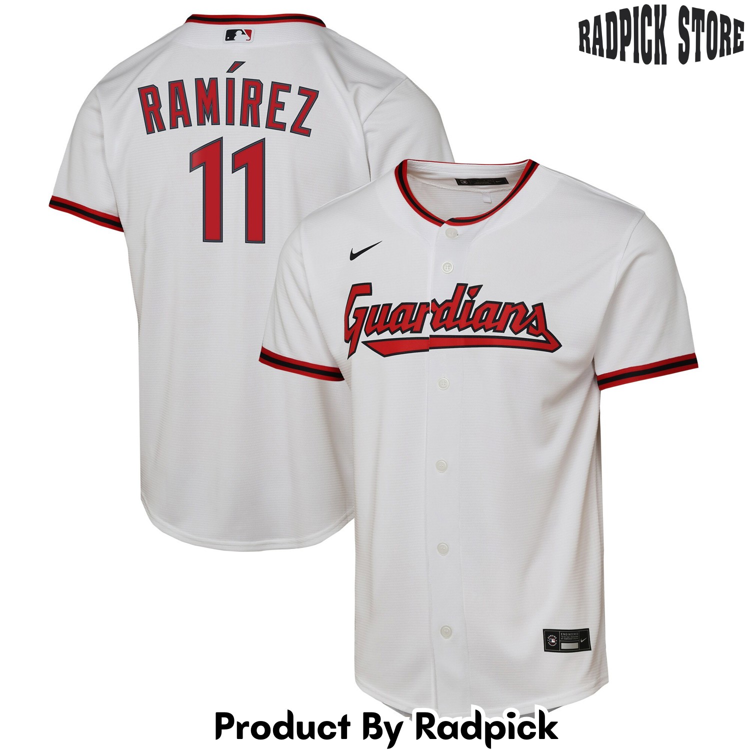  Cleveland Guardians Jose Ramirez White Home Player Baseball Jersey - RP4821848