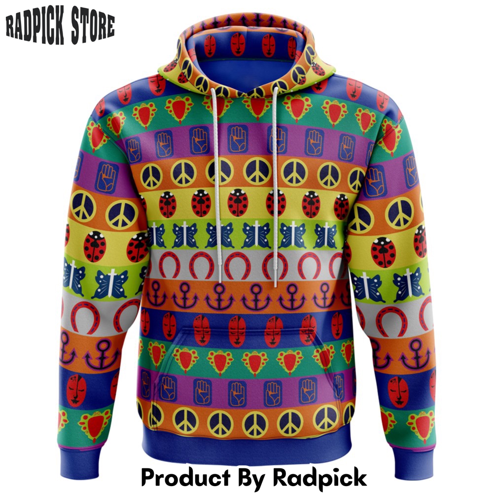 All Symbols Pattern Jojo’s Bizarre Adventure Hoodie - RP0040989