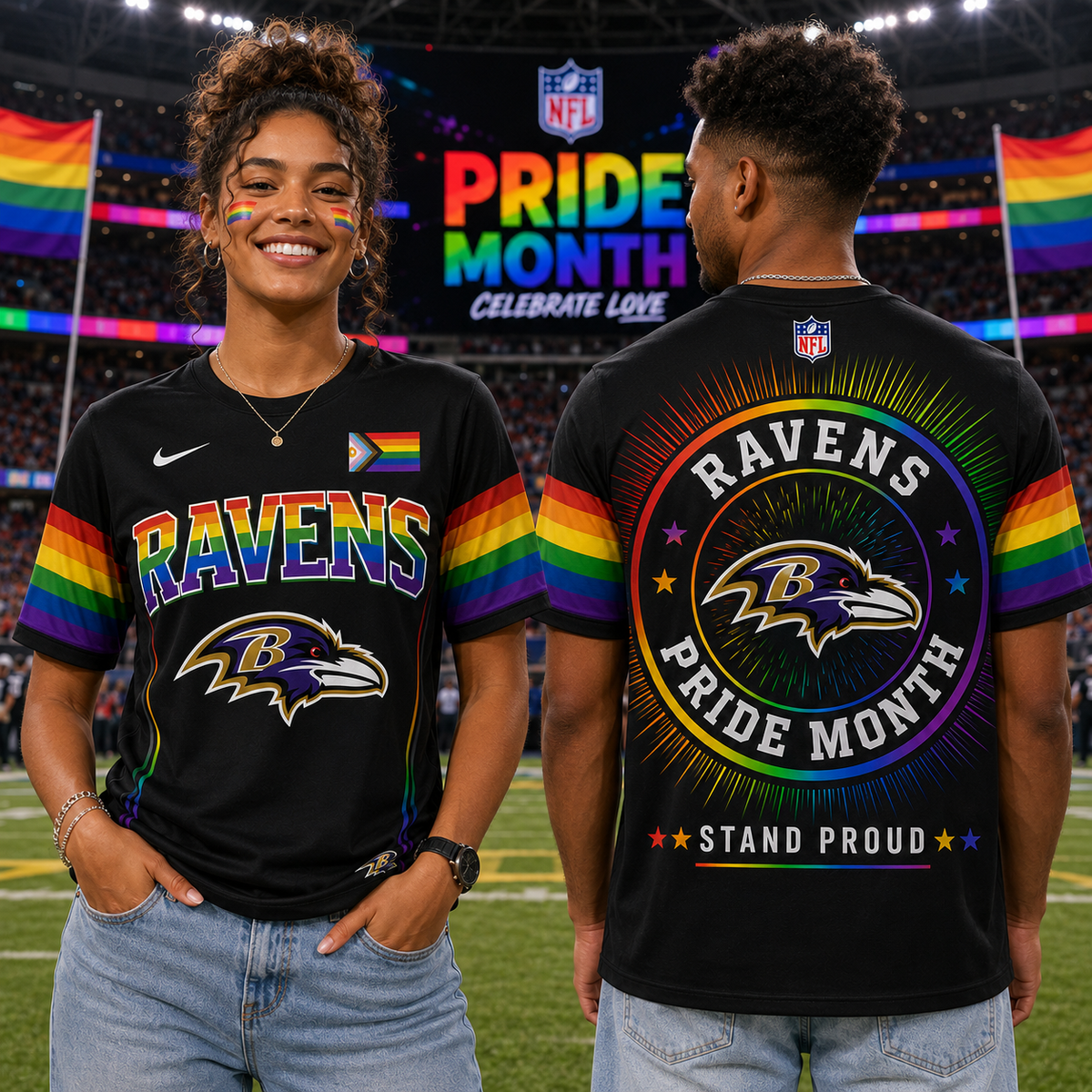 NFL Happy Pride Month T-Shirt Gift For Fans Limited Edition - RP0002