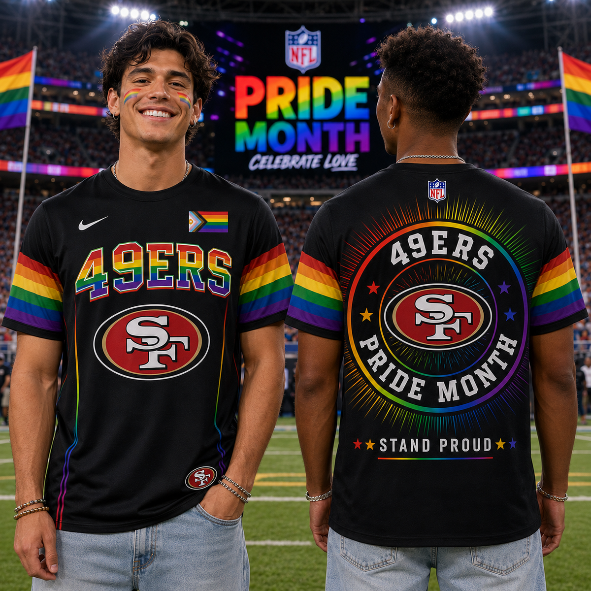 NFL Happy Pride Month T-Shirt Gift For Fans Limited Edition - RP0009