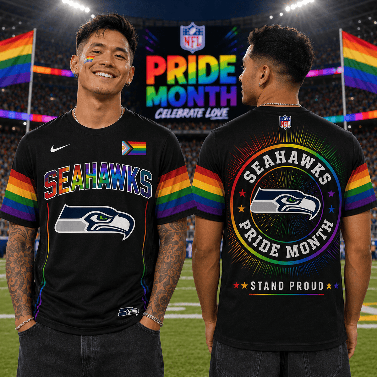 NFL Happy Pride Month T-Shirt Gift For Fans Limited Edition - RP00018