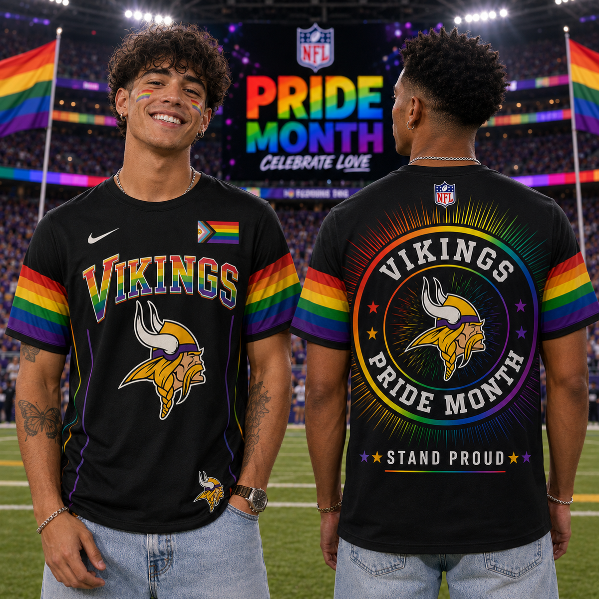 NFL Happy Pride Month T-Shirt Gift For Fans Limited Edition - RP00025