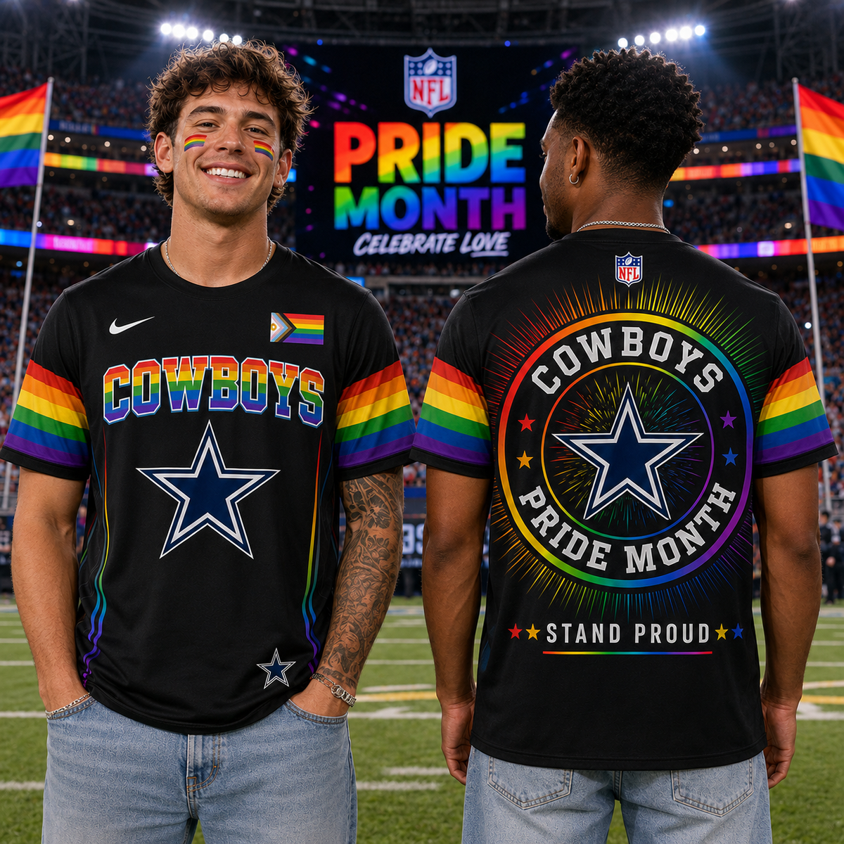 NFL Happy Pride Month T-Shirt Gift For Fans Limited Edition - RP00026
