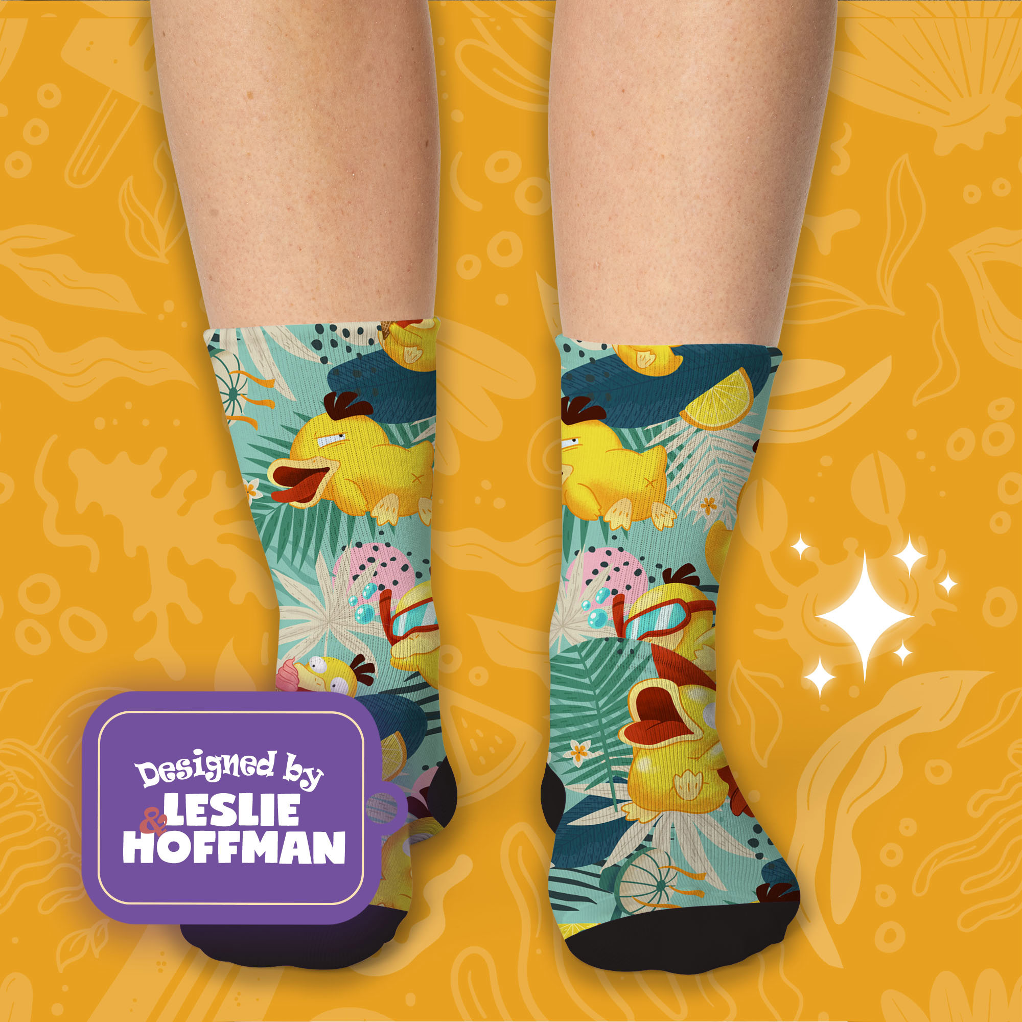 Psyduck Summer Fun Pokemon Socks Gifts