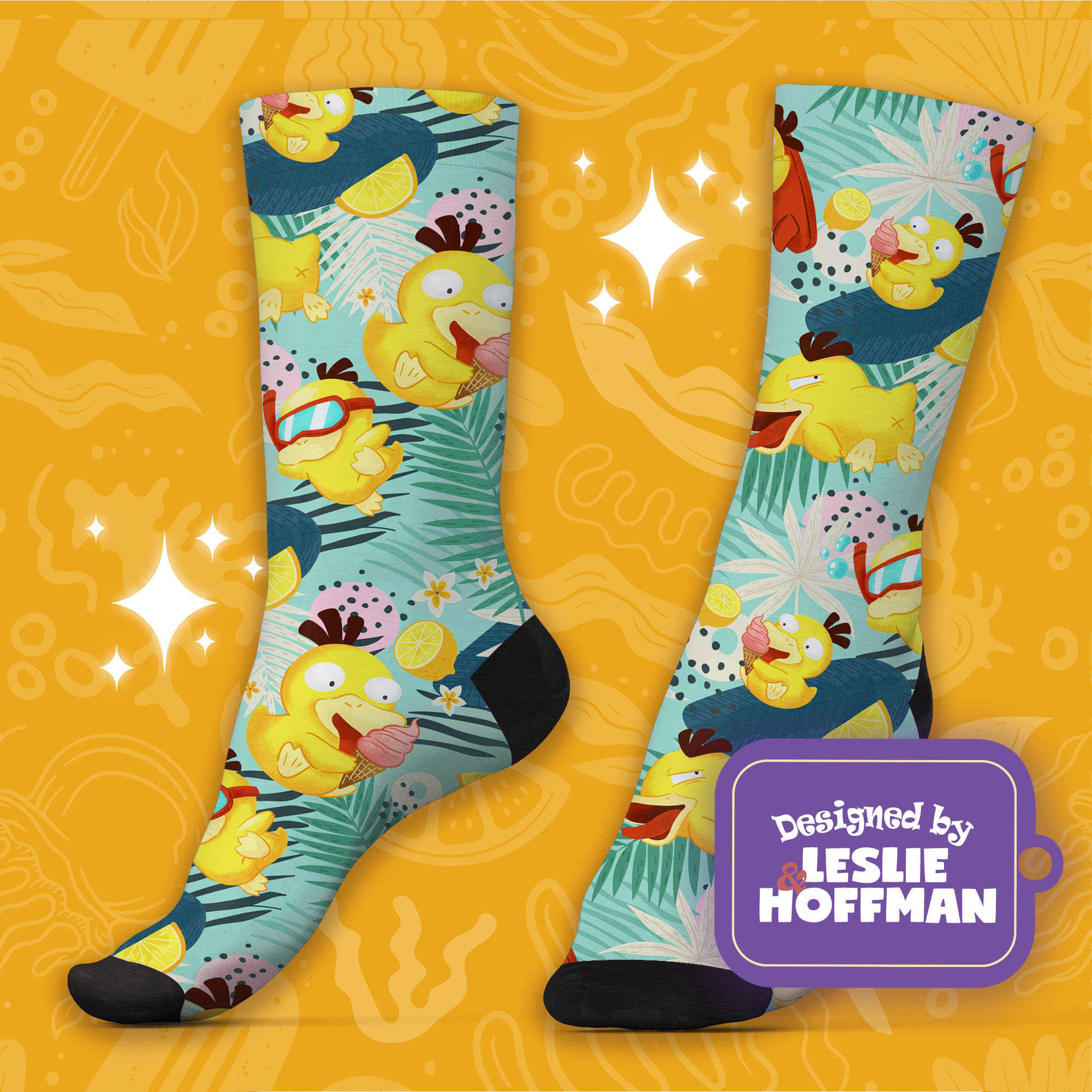 Psyduck Summer Fun Pokemon Socks Gifts