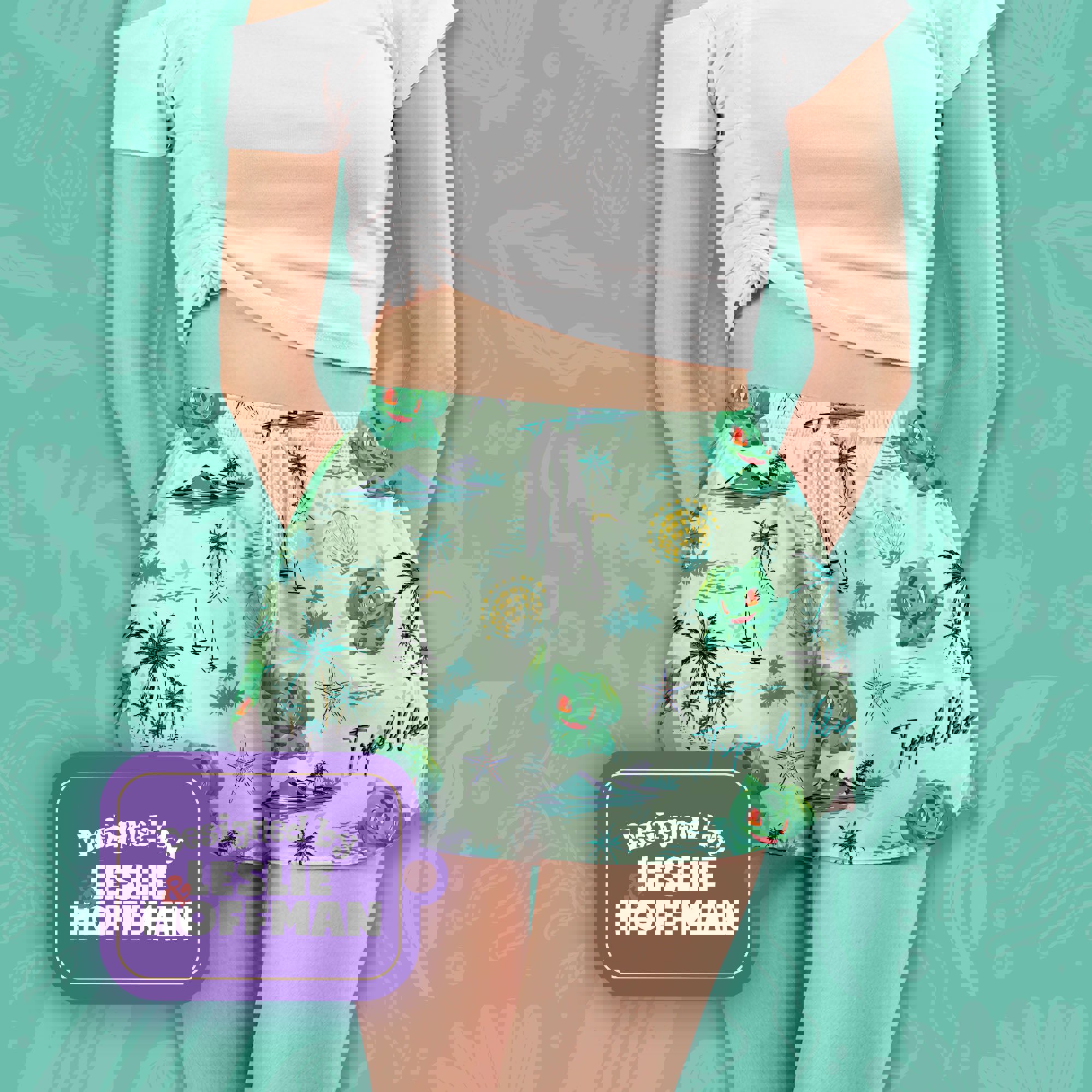 Bulbasaur Tropical Vibes Grass Pokemon Shorts