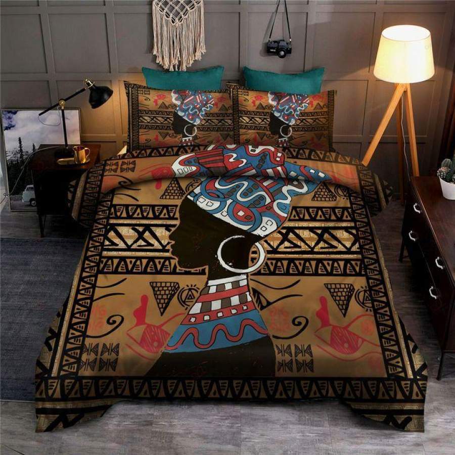 Africa black girl quilt set