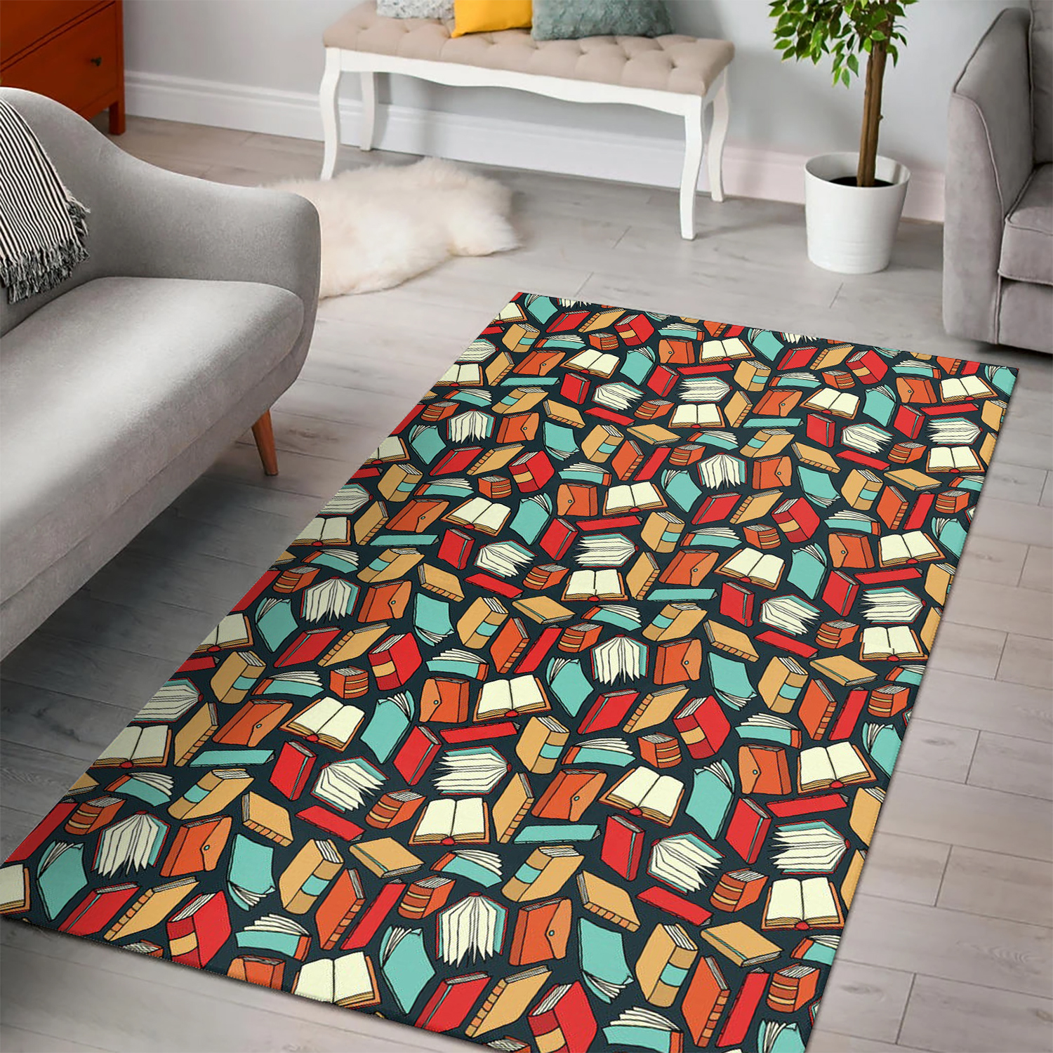 Book lovers rug