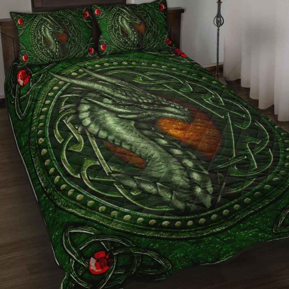 Celtic dragon quilt set celtic knot