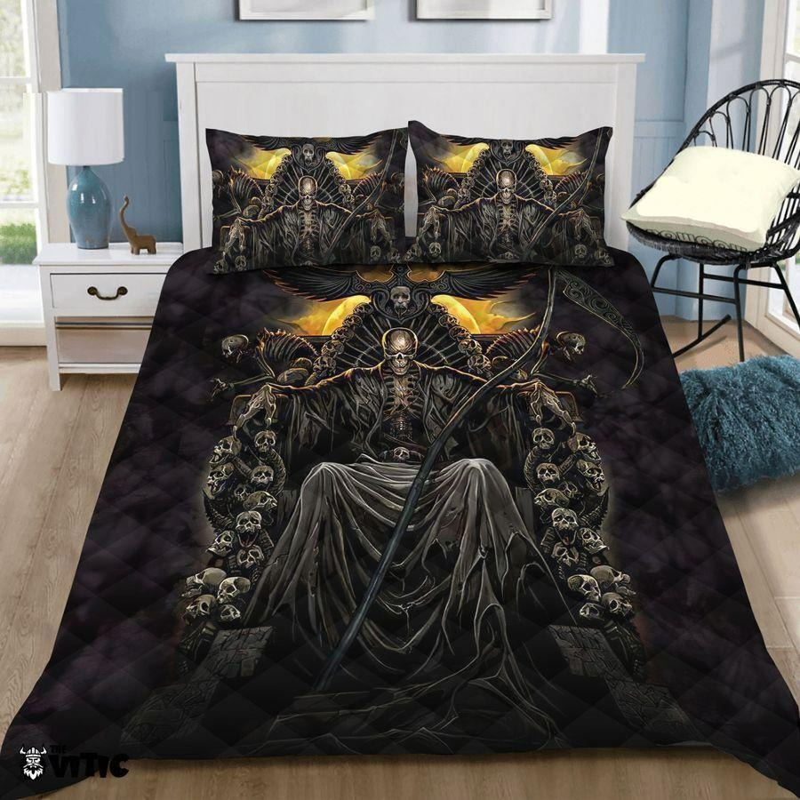 Death god skull quilt set