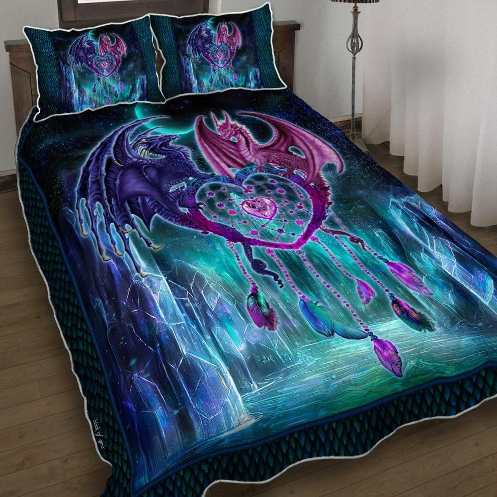 Dragon couple quilt set dreamcatcher
