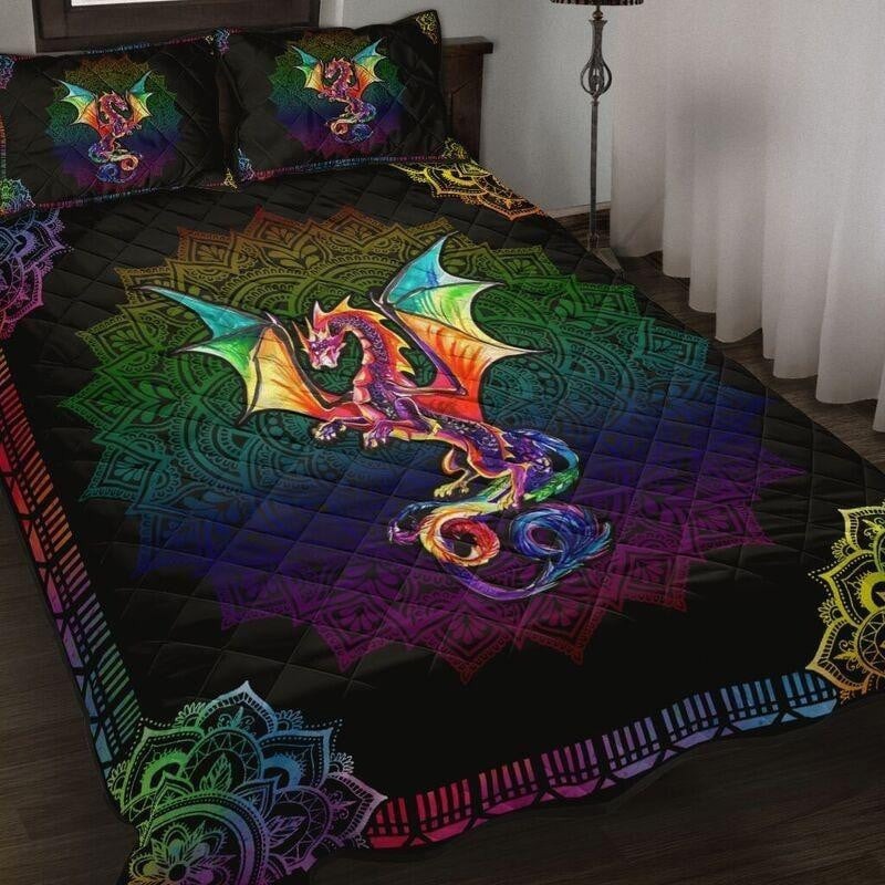 Dragon mandala quilt set