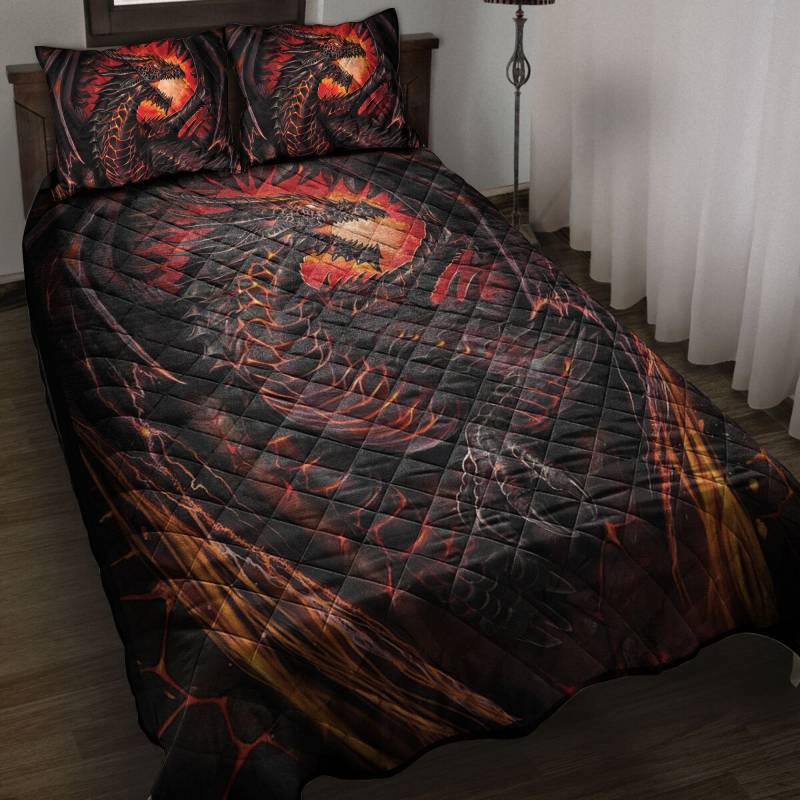 Mythical dragon quilt set