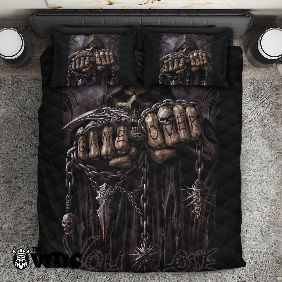 Skull punch quilt set game over