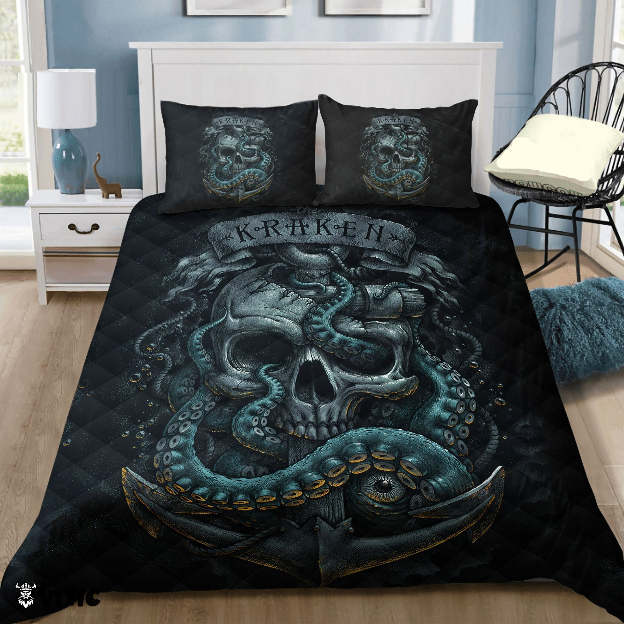 Skull quilt set