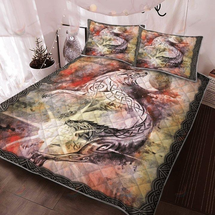 Viking quilt set watercolor
