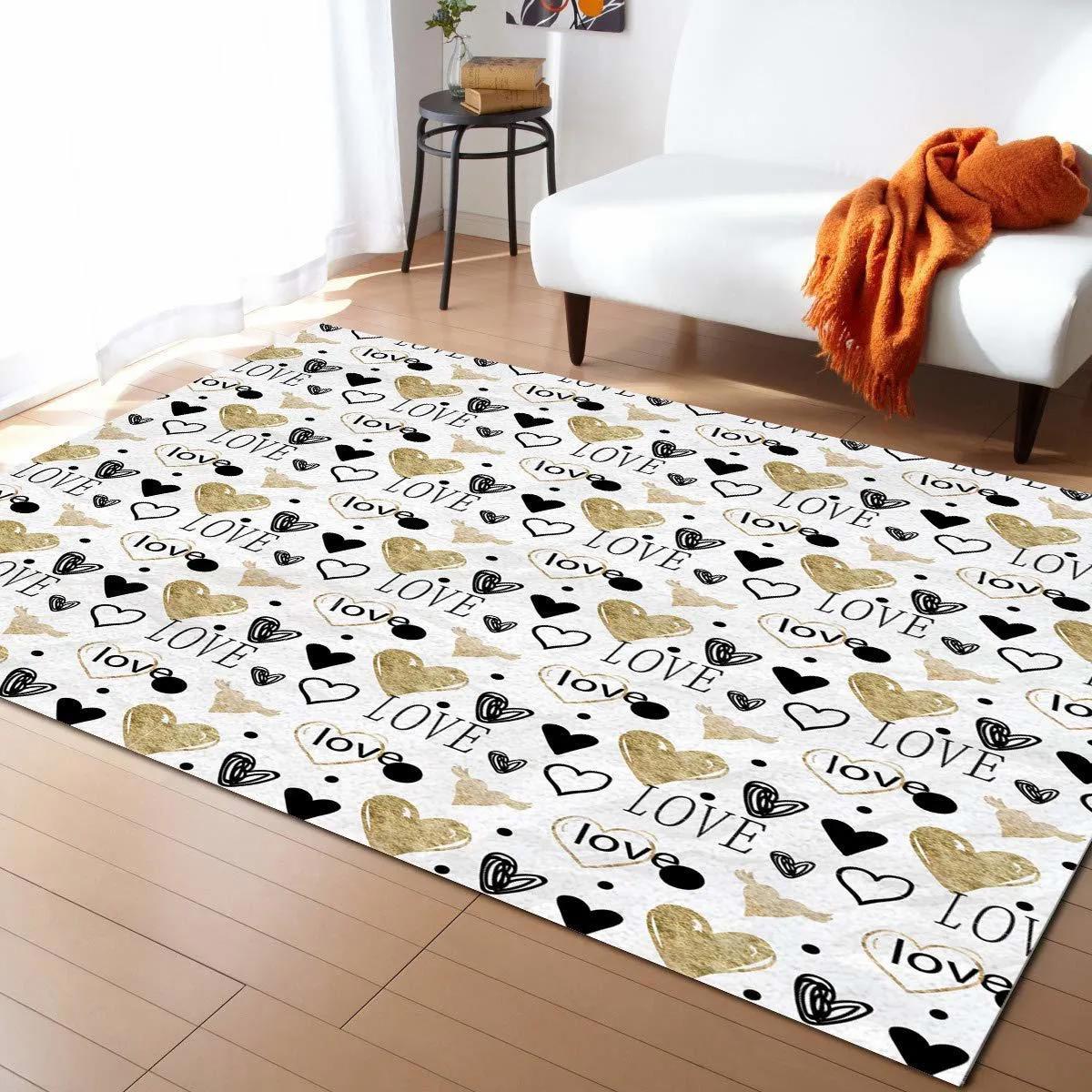 Beauty decor non-skid backed area rugs soft and fluffy indoor floor rug
