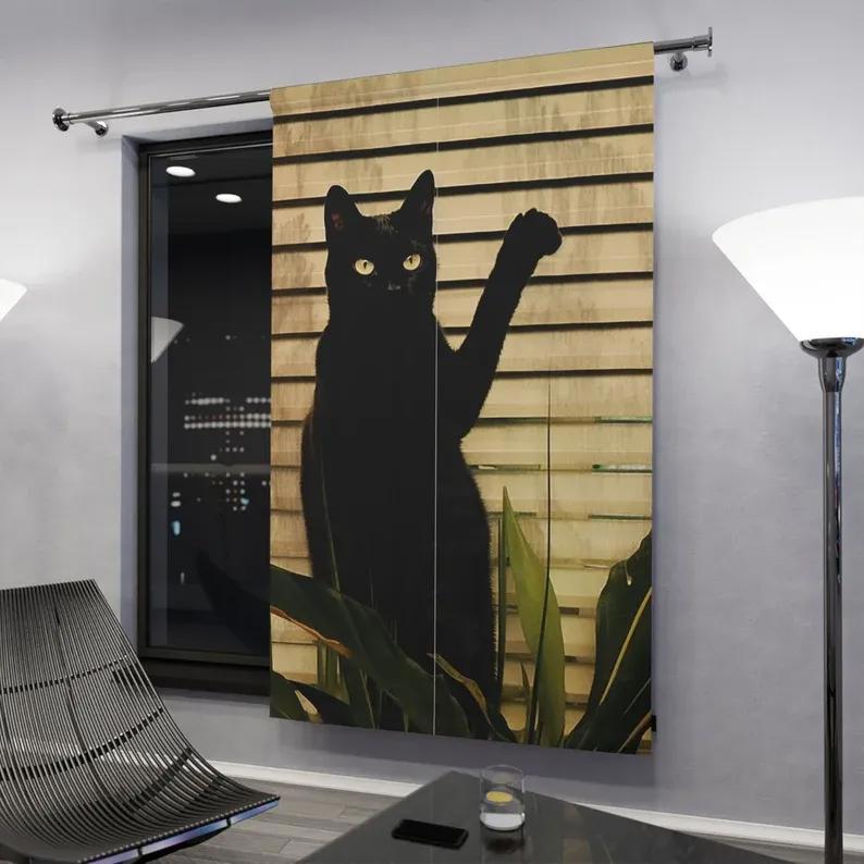 Cat art custom funny - pets art for window decorative