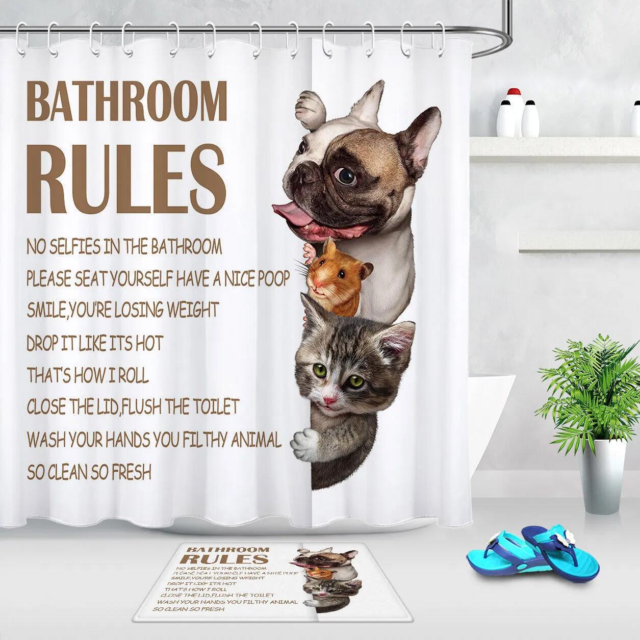 Cute animals dog cat bathroom set