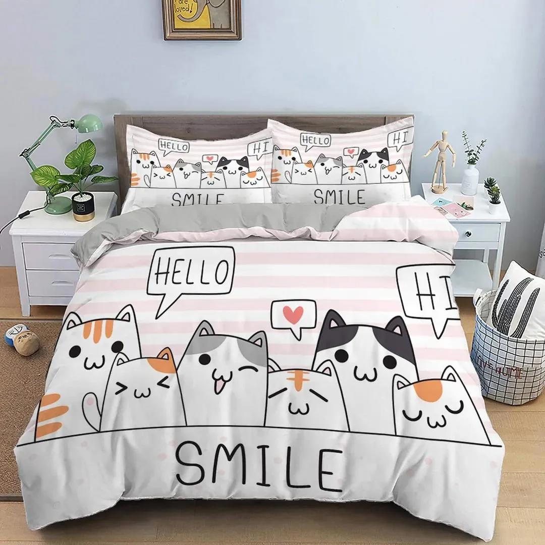 Friendly cats bedding toddler bedding set