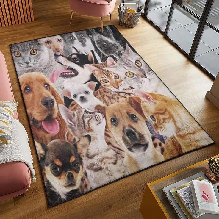 Kitty area rugs, cat and dog rug