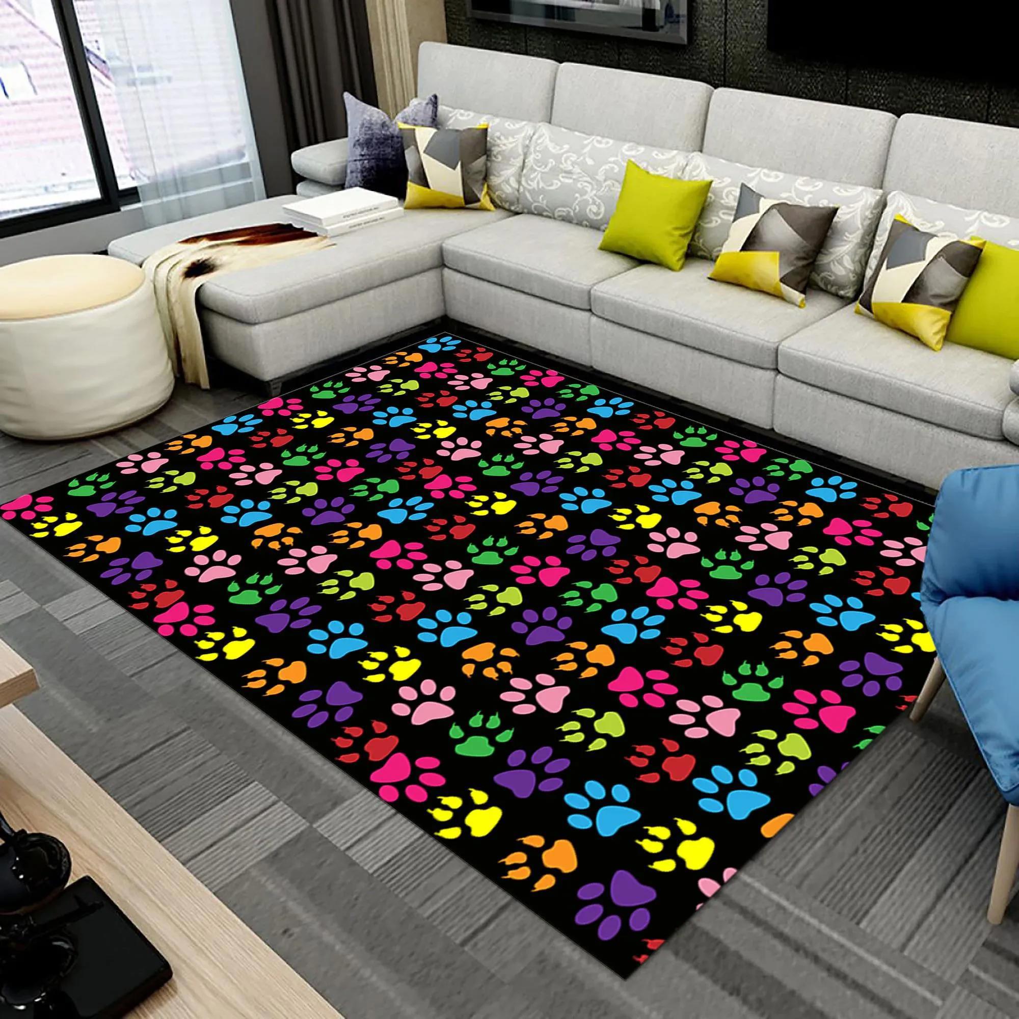 Pet print rug paw print rug animal rug