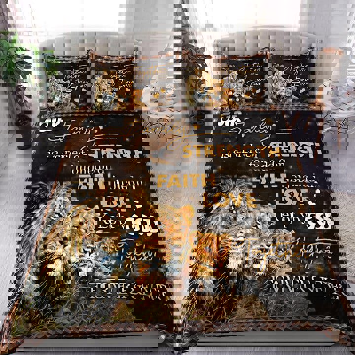Lion bedding set lion family together forever
