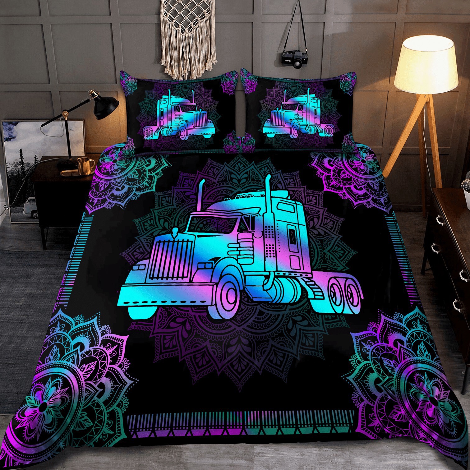Mandala trucker bedding set